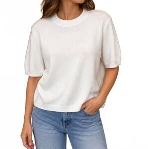 NEW KLD. SIGNATURE crew neck sweater in off white